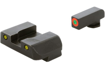 Image of AmeriGlo Spartan Tactical Operator Sights for Glock, ProGlo, Orange Circle Front and Pro Op Rear, Yellow, GL-447