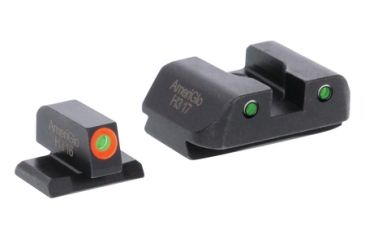 Image of Ameriglo Spartan Tactical Tritium Night Sight Set For FNS9/FNX9 Orange/Green