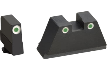 Image of AmeriGlo Tall Suppressor Height Sight Set, All Glock excl. 42/43/43x/48, 3XL, Green Tritium w/ White Outline, GL-349