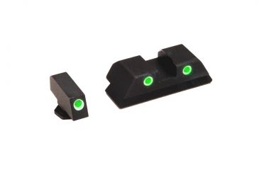 Image of AmeriGlo Tritium Front Tritium Rear Fits Glock 20 Classic Rear, Green, Setscrew