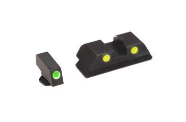 Image of AmeriGlo Tritium Front Tritium Rear Fits Glock 20 Classic Rear, Yellow, Setscrew