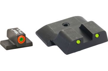 Image of AmeriGlo Tritium Operator 3 Dot Night Sight Set, Green ProGlo Front Orange Outline, Yellow Rear Black Outline SW-447