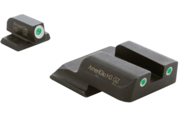 Image of AmeriGlo Tritium Front and Rear Sights MP Shield 3 Dot night Sight set GRN,GRN SW-145