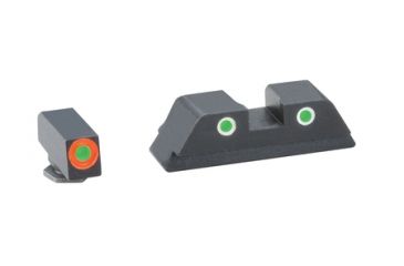 Image of USED Ameriglo Tritium Front/Rear Combo Sights Green Dot White Outline Rear And Green Dot Orange Outline Front For Glock 42, EDEMO1, Condition Parts Only/Salvage, Wrong Product