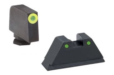 Image of Ameriglo Tritium Front Rear Tall Suppressor Set, green green GL-252