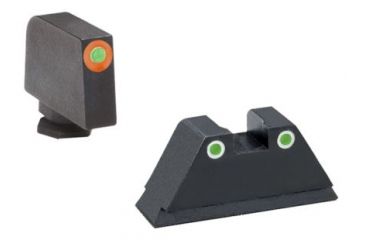 Image of Ameriglo Tritium Front Rear Tall Suppressor Set, green orange GL-331