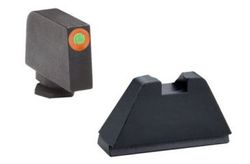 Image of Ameriglo Tritium Front Rear Tall Suppressor Set, green orange GL-511