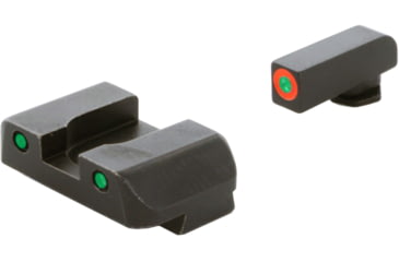 Image of AmeriGlo Tritium Front Tritium Rear For Glock 20 ProGlo, Orange Circle Front and Pro Op Rear, Green GL-448