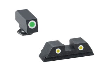 Image of Ameriglo Tritium Night Sight Set, Classic Green Front,Yellow Rear for Glock 17, 19, 22, 23, 24, 26, 27, 33, 34, 35, 37, 38, 39 - GL115