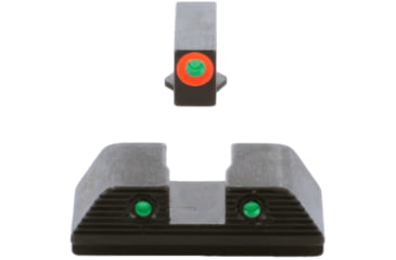 Image of AmeriGlo Trooper Sets for Walther PDP w/Green Tritium Orange Outline Front/ Green Tritium Black Outline Rear, WA-816