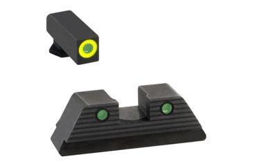 Image of AmeriGlo Trooper Sets of Pistol Tritium Night Sights for Glock Gen5 17,19,19X,26,45, Green GL-821