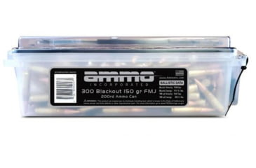 Image of Ammo, Inc. .300 Blackout 150 Grain Full Metal Jacket Brass Centerfire Rifle Ammo, 200 Rounds, 300B150FMJ-B200