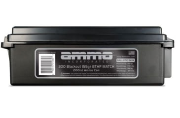 Image of Ammo, Inc. 300 Blackout 155 Grain Boat Tail Hollow Point BTHP Centerfire Rifle Ammo, 200 Rounds, 300B155BTHP-B200