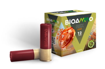 Image of BioAmmo Rex Clay 12 Gauge 1oz 2.75in 8 Lead Shot Centerfire Shotgun Ammo, 25 Rounds, BR2880