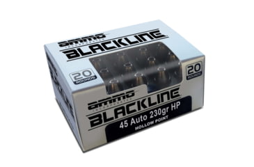 Image of Ammo, Inc. Black Label .45 ACP 230 grain Hollow Point Brass Cased Centerfire Pistol Ammo, 20 Rounds, 45230HP-BL20