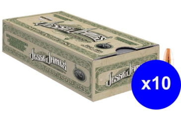 Image of Ammo, Inc. Jesse James 9mm Luger 115 Grain Full Metal Jacket Brass Cased Pistol Ammo, 50 Rounds, 9115TMC