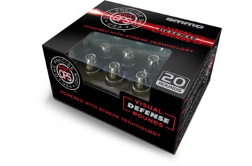 Image of Ammo, Inc. Night OPS .40 S&amp;W 105 grain Hollow Point Frangible Brass Cased Centerfire Pistol Ammo, 20 Rounds, 40105HPF-STRK-RED