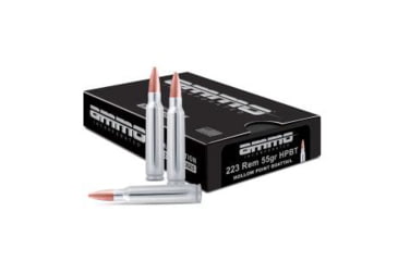 Image of Ammo, Inc. Shield 223 REM 55 Grain Hollow Point Nickel Cased Rifle Ammo, 20 Round, 223055HP-A20
