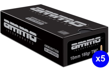 Image of Ammo, Inc. Signature 10mm 180 Grain Total Metal Jacket Brass Pistol Ammo, 250 Rounds