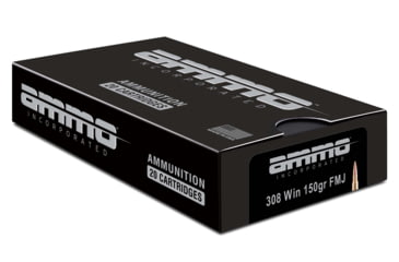 Image of Ammo, Inc. Signature .308 Winchester 150 grain Full Metal Jacket Brass Cased Centerfire Rifle Ammo, 20 Rounds, 308150FMJ-A20
