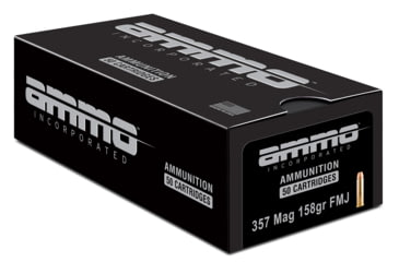 Image of Ammo, Inc. Signature .357 Magnum 158 Grain Full Metal Jacket Steel Cased Centerfire Pistol Ammo, 50 Rounds, 357158FMJA50
