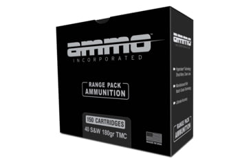 Image of Ammo, Inc. Signature .40 S&amp;W 180 Grain Total Metal Jacket Brass Cased Centerfire Pistol Ammo, 150 Round, Box, 40180TMC-A150