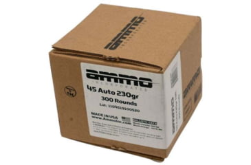 Image of Ammo, Inc. Signature .45 ACP 230 grain Total Metal Jacket Brass Cased Centerfire Pistol Ammo, 300 Round, Case, 45230TMC-B300