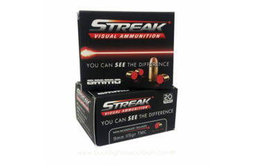 Image of Ammo, Inc. Steak 9mm 115 Grain Red Brass Cased Centerfire Pistol Ammo, AMMO9115TMCSTRKRED