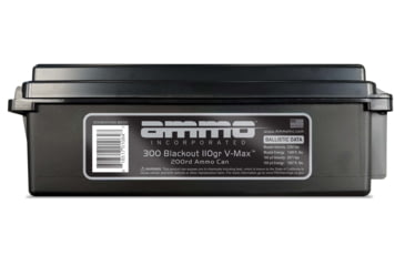 Image of Ammo, Inc V-Max .300 Blackout 110 Grain Brass Cased Centerfire Rifle Ammo, 200 Rounds, 300B110VMX-B200