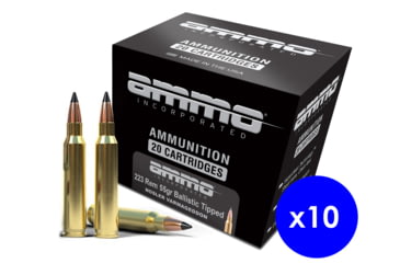 Image of Ammo, Inc. Varmageddon, .223 Remington, 55 grain, Ballistic Tip, Brass, Centerfire Rifle Ammo, 200 Rounds, 223055VG-A20