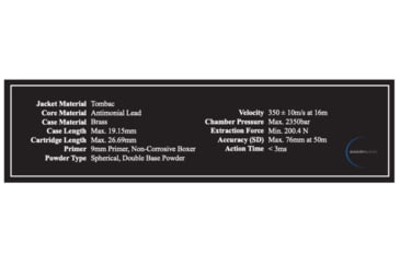 Image of AmmoDyn 9mm Luger 115 grain Full Metal Jacket Brass Cased Pistol Ammo, 50 Rounds