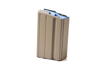Image of Ammunition Storage Components 10rd 6.5 Stainless Steel Magazine, Marlube with Blue Follower, FDE, 10-65-SS-FDE-BL-ASC