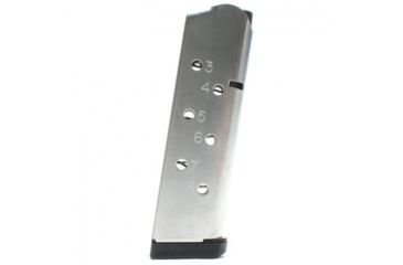 Image of Ammunition Storage Components 1911 .45 8-Round Nat Stainless Steel Magazine, Overmld, Flr, Plt, 8191145NSSOM