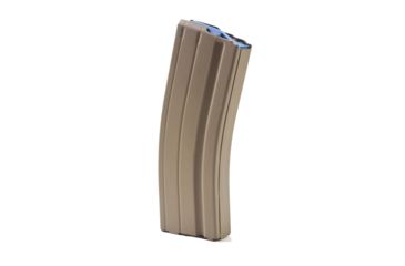 Image of Ammunition Storage Components 25rd Blocked to 10rd 6.5 Grendel Stainless Steel Magazine, Marlube with Blue Follower, FDE, 25/10-65-SS-FDE-BL-ASC, EDEMO1