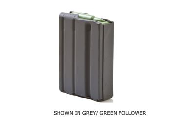 Image of Ammunition Storage Components AR-15 .223 Aluminum 5-Round Magazine, Grey Teflon/Orange Follower ASC5223ALGTOASC