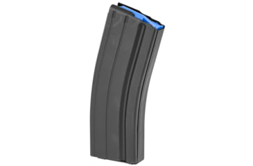 Image of Ammunition Storage Components AR-15/M-16 25 Round Rifle Magazine, 6.5 Grendel, Blue Follower, Black Stainless Steel, 25-65-SS-BM-BL-ASC