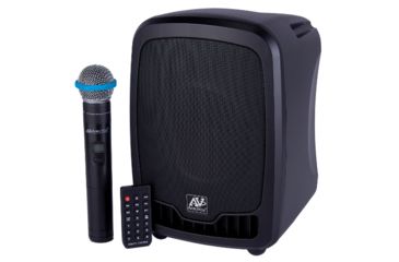 Image of AmpliVox Bluetooth Wireless Portable Media Player PA System, Black, SW725