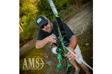 Image of Ams Bowfishing Water Moc Recurve Bow Only Rh Green