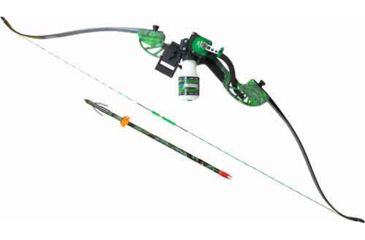 Image of Ams Bowfishing Complete Bow Kit Water Moc Recurve Green Rh