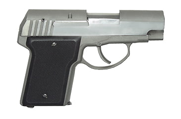 Image of Arcadia Machine &amp; Tool Backup Pistol, 9mm Luger, 3in barrel, stainless steel frame, checkered fiberglass grip, recoil operated semi-automatic, grooved slide, 6 round magazine, AMT-BP-9MM-3-1-FRRMPG