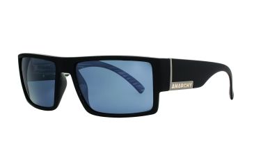 Image of Anarchy Argh Single Vision Prescription Sunglasses, Matte Black w/ Striped Black Demi Frame, 10223761.QTMSV