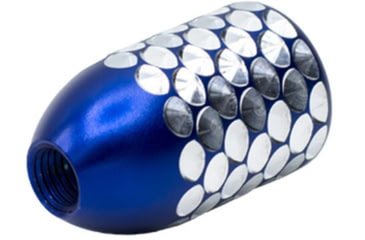 Image of Anarchy Outdoors Dragonscale Bolt Knob, 1.5 in Length, Blue/Silver, 791617485488