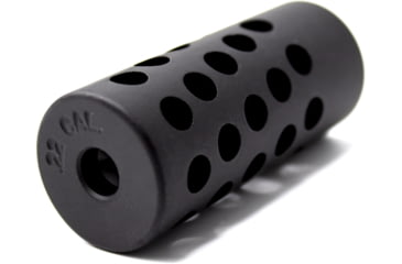 Image of Anarchy Outdoors RPR Rimfire Bull Barrel Full Port Muzzle Brake, .22 Caliber, 1/2x28 Thread, 0.86 in OD, Black, 791617486201