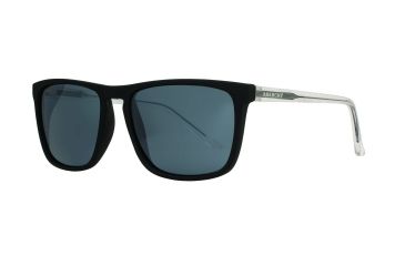 Image of Anarchy Riccochet Single Vision Prescription Sunglasses, Rubberized Black w/ Clear on Black Temples Frame, 10223772.QTMSV