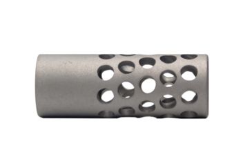 Image of Anarchy Outdoors Full Port Titanium Muzzle Brake, 22 cal, Bead-Blasted Titanium, 791617486287