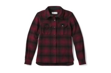 Image of Smartwool Anchor Line Shirt Jacket-Women's, Tibetan Red, Small, SW000346A25-S
