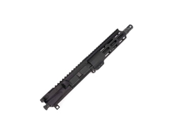 Image of Andro Corp Industries AR-15 Complete M-LOK Upper Receiver with Flash Hider Assembly, .300BLK, 16.5in, 8in Barrel, Medium, Pistol Length, 1-7 Twist, 5/8x24 Thread, A2, Anodized, Black, U3008