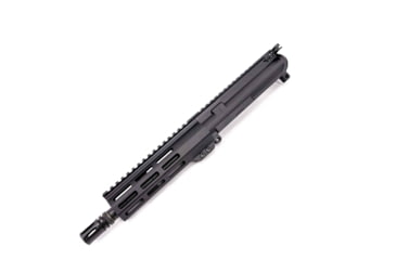 Image of Andro Corp Industries AR-15 Complete M-LOK Upper Receiver with Flash Hider Assembly, 5.56 NATO, 16.5in, 8in Barrel, Medium, Pistol Length, 1-7 Twist, 1/2x28 Thread, A2, Anodized, Black, U5568ML