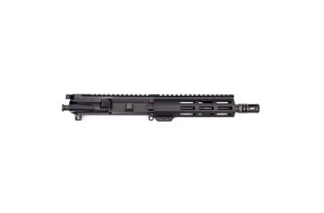 Image of Andro Corp Industries AR-15 Complete M-LOK Upper Receiver with Flash Hider Assembly, 5.56 NATO, 16.5in, 8in Barrel, Medium, Pistol Length, 1-7 Twist, 1/2x28 Thread, A2, Anodized, Black, U5568ML