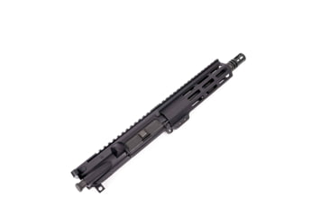 Image of Andro Corp Industries AR-15 Complete M-LOK Upper Receiver with Flash Hider Assembly, 5.56 NATO, 16.5in, 8in Barrel, Medium, Pistol Length, 1-7 Twist, 1/2x28 Thread, A2, Anodized, Black, U5568ML